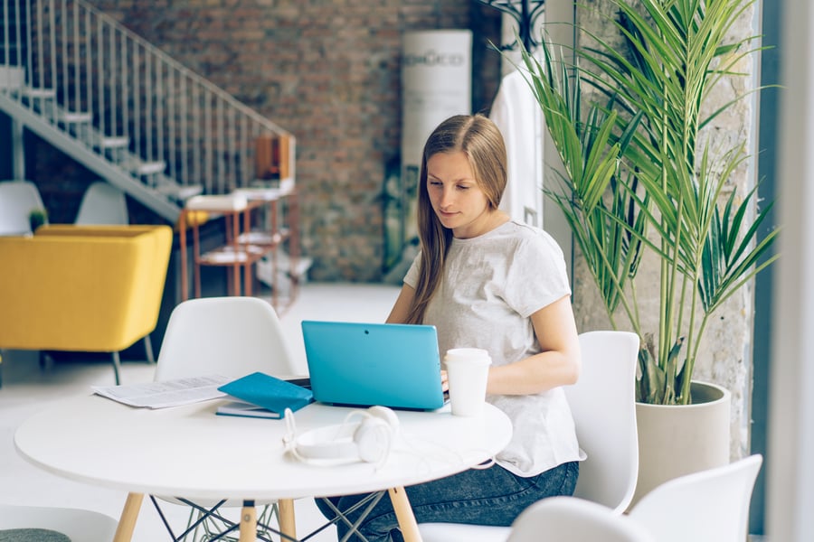 woman working